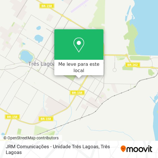 JRM Comunicações - Unidade Três Lagoas mapa