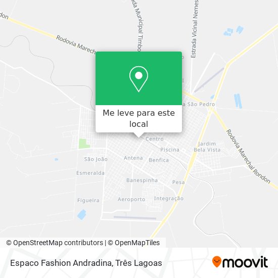 Espaco Fashion Andradina mapa
