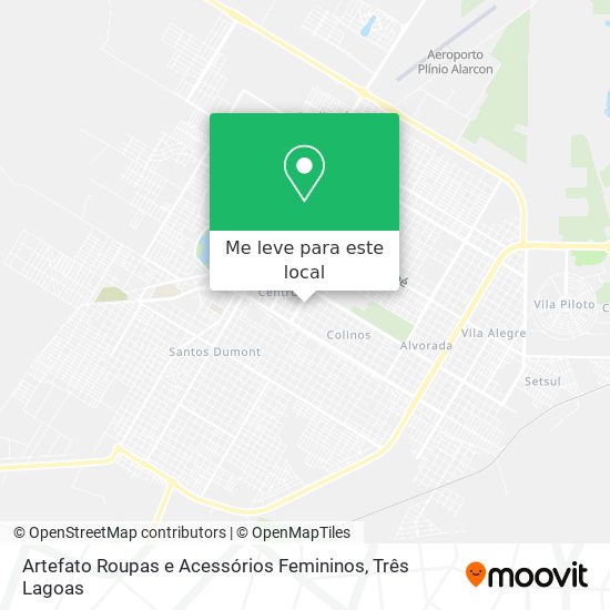 Artefato Roupas e Acessórios Femininos mapa
