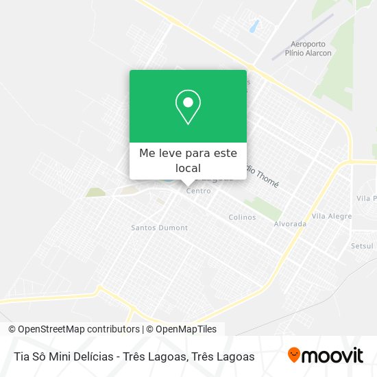 Tia Sô Mini Delícias - Três Lagoas mapa