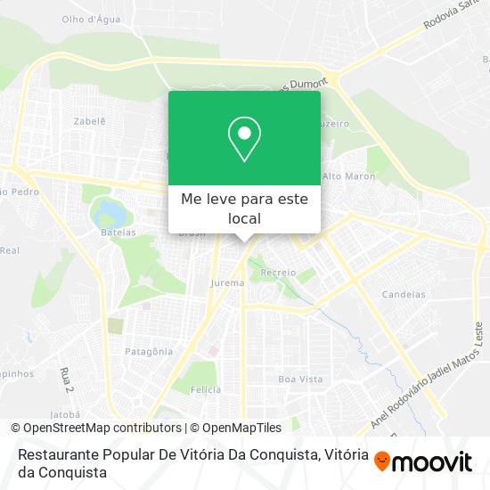 Restaurante Popular De Vitória Da Conquista mapa