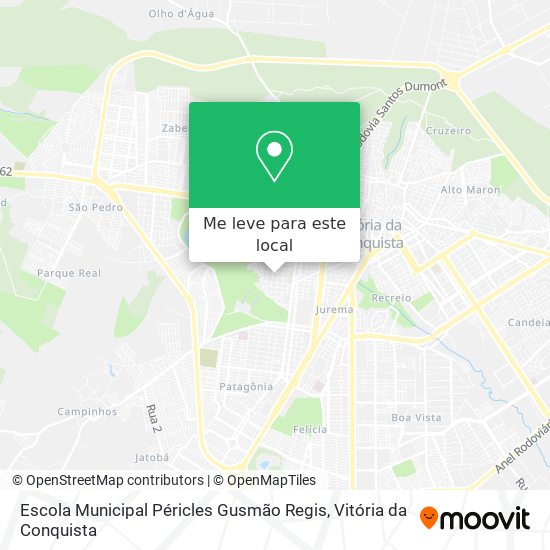 Escola Municipal Péricles Gusmão Regis mapa