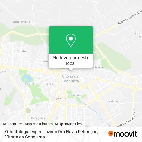 Odontologia especializada Dra Flavia Rebouças mapa