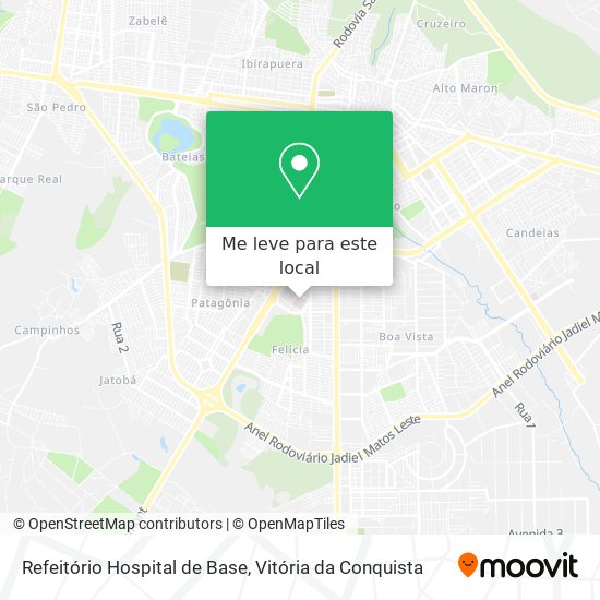 Refeitório Hospital de Base mapa