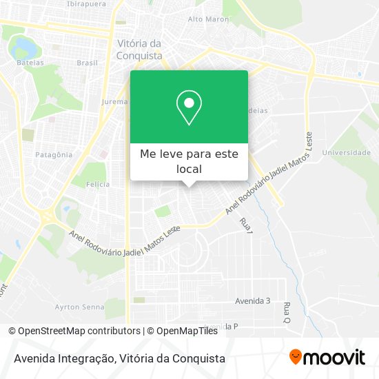 Avenida Integração mapa