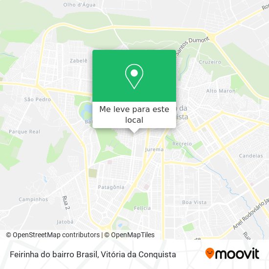 Feirinha do bairro Brasil mapa