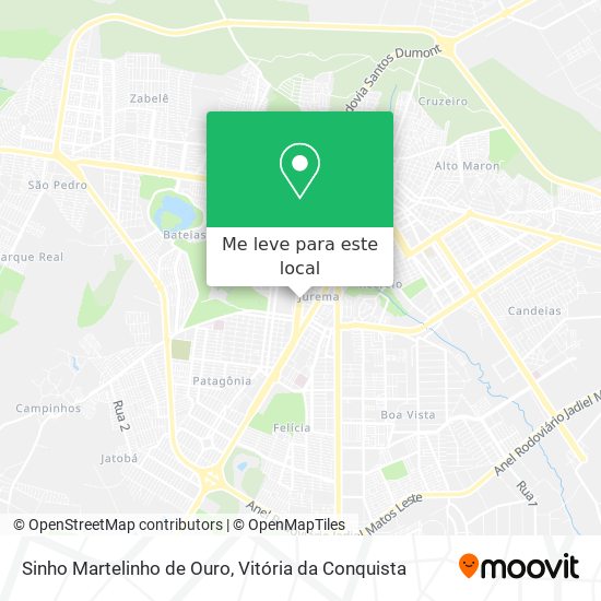 Sinho Martelinho de Ouro mapa