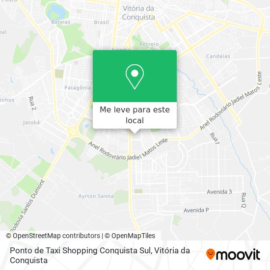 Ponto de Taxi Shopping Conquista Sul mapa