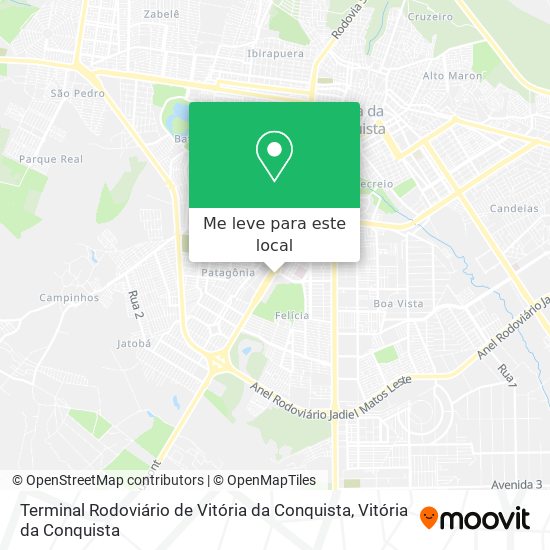 Terminal Rodoviário de Vitória da Conquista mapa