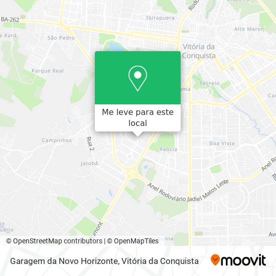 Garagem da Novo Horizonte mapa