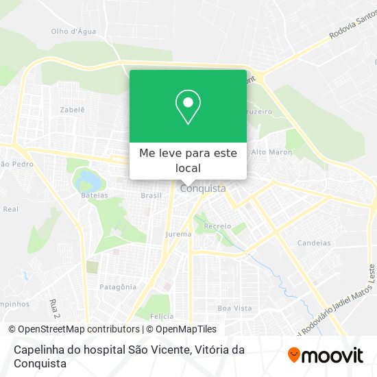 Capelinha do hospital São Vicente mapa