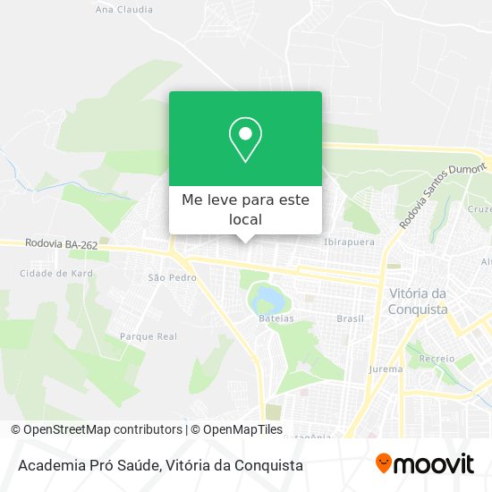 Academia Pró Saúde mapa