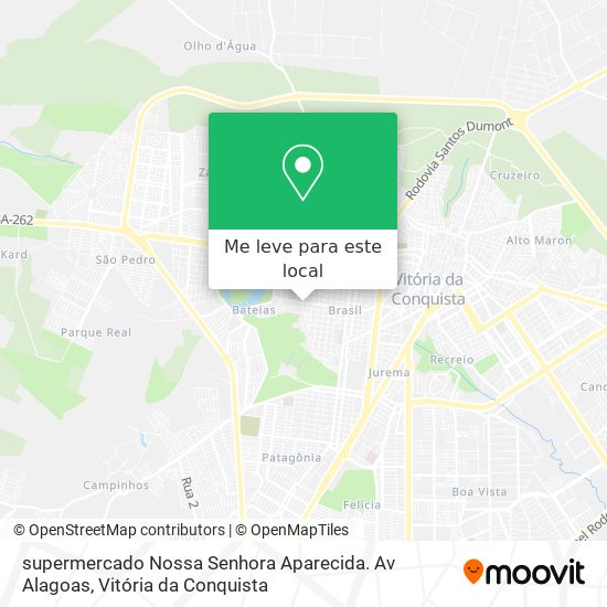 supermercado Nossa Senhora Aparecida. Av Alagoas mapa