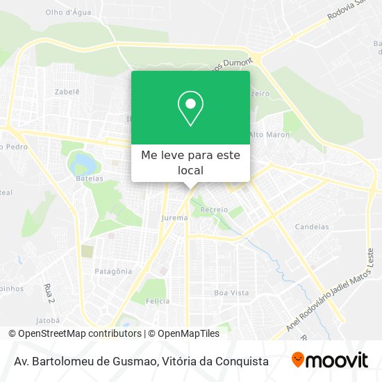 Av. Bartolomeu de Gusmao mapa