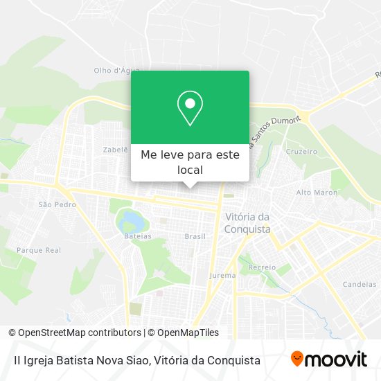 II Igreja Batista Nova Siao mapa