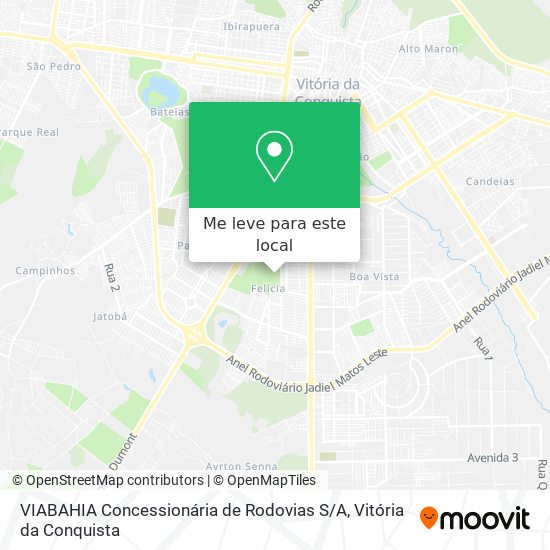 VIABAHIA Concessionária de Rodovias S / A mapa