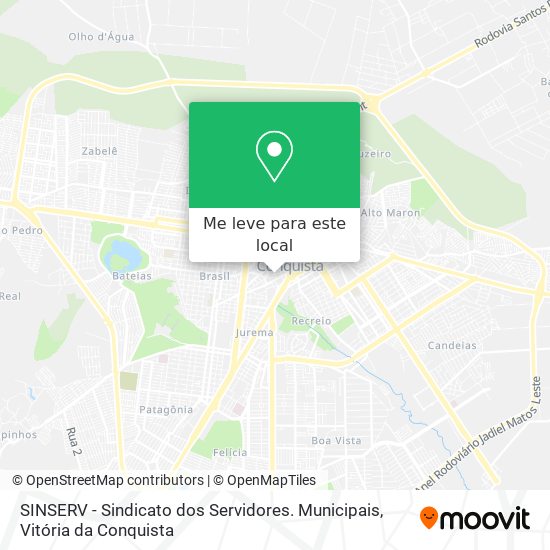 SINSERV - Sindicato dos Servidores. Municipais mapa