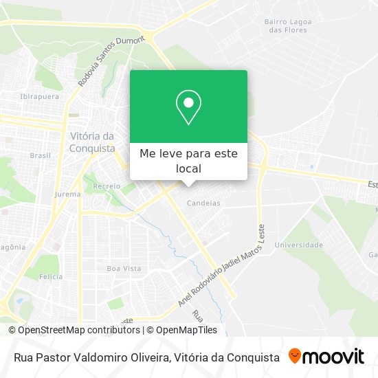 Rua Pastor Valdomiro Oliveira mapa