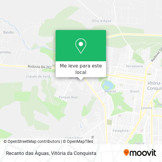 Recanto das  Águas mapa
