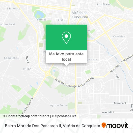 Bairro Morada Dos Passaros II mapa