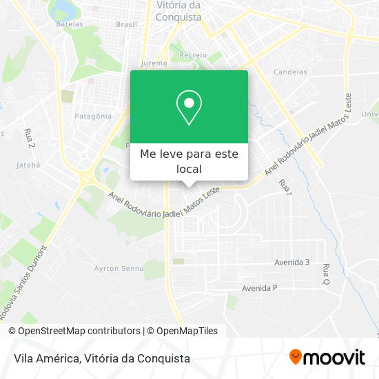 Vila América mapa