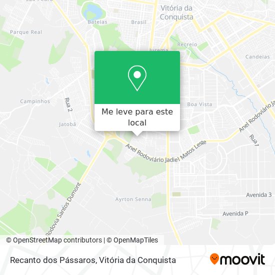 Recanto dos Pássaros mapa