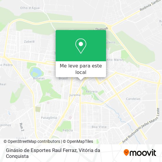 Ginásio de Esportes Raul Ferraz mapa