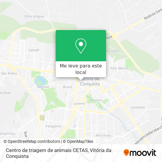 Centro de triagem de animais CETAS mapa