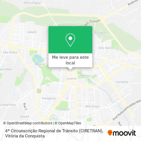 4ª Circunscrição Regional de Trânsito (CIRETRAN) mapa