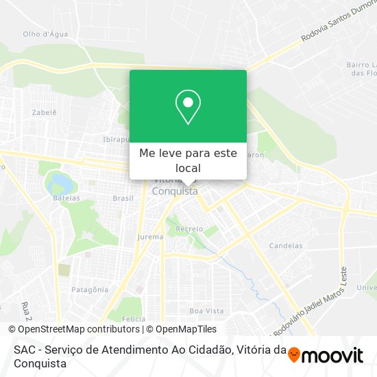 SAC - Serviço de Atendimento Ao Cidadão mapa