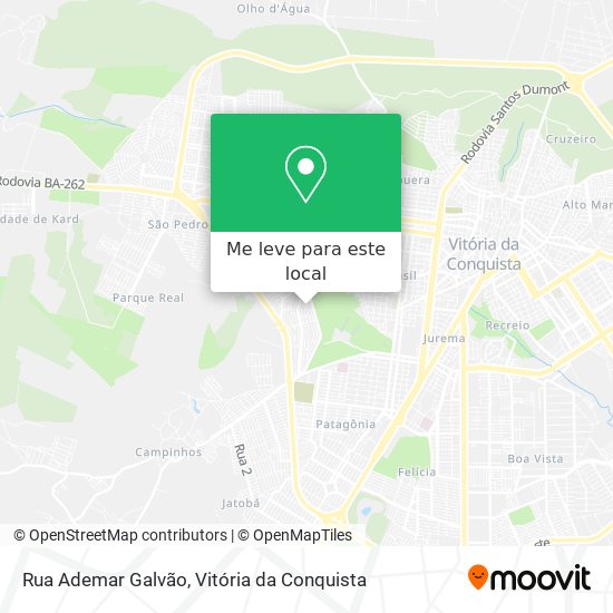 Rua Ademar Galvão mapa