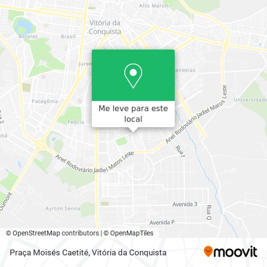 Praça Moisés Caetité mapa