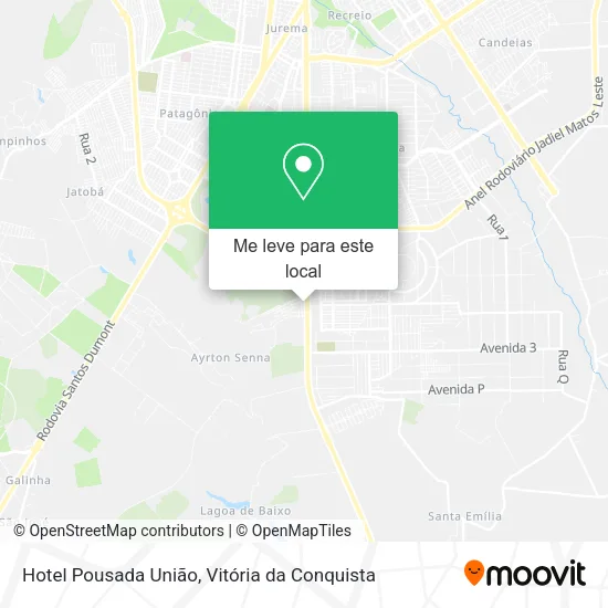 Hotel Pousada União mapa