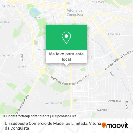 Unisudoeste Comercio de Madeiras Limitada mapa