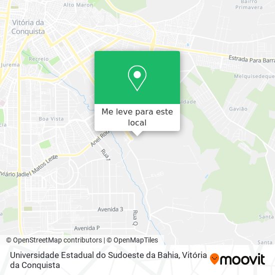 Universidade Estadual do Sudoeste da Bahia mapa