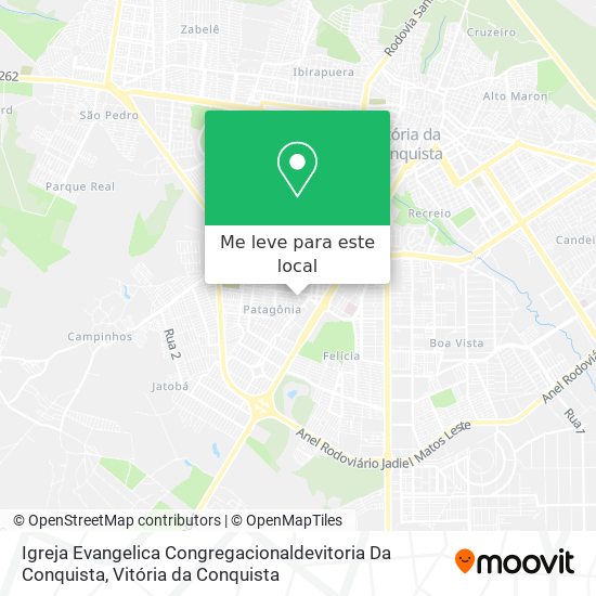 Igreja Evangelica Congregacionaldevitoria Da Conquista mapa