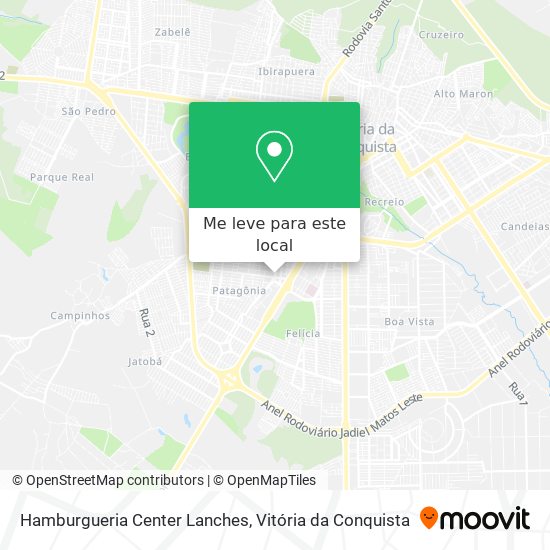 Hamburgueria Center Lanches mapa
