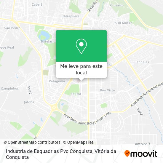 Industria de Esquadrias Pvc Conquista mapa