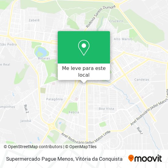 Supermercado Pague Menos mapa