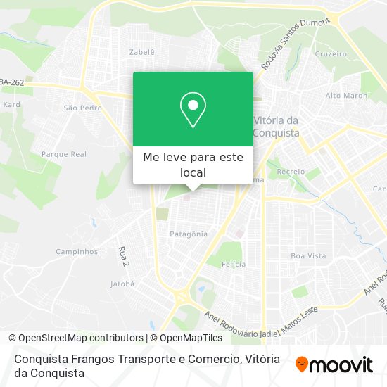Conquista Frangos Transporte e Comercio mapa