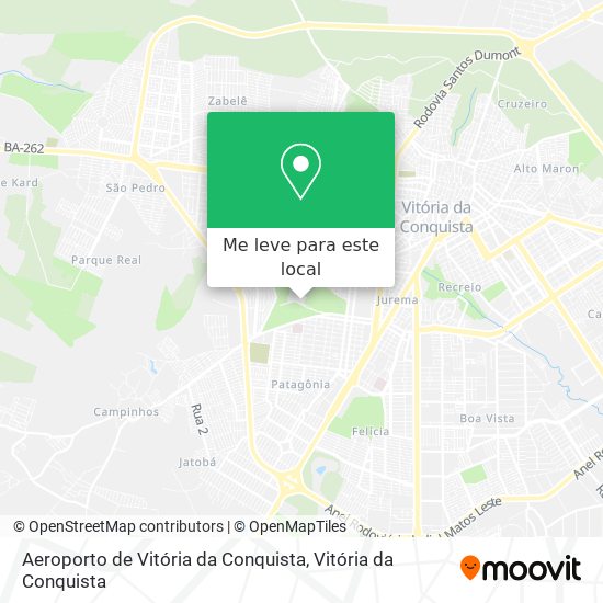 Aeroporto de Vitória da Conquista mapa