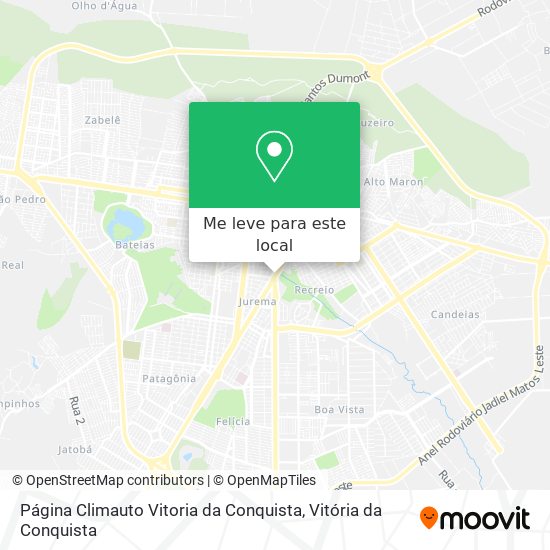 Página Climauto Vitoria da Conquista mapa