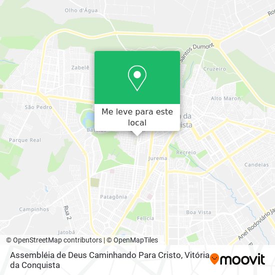 Assembléia de Deus Caminhando Para Cristo mapa