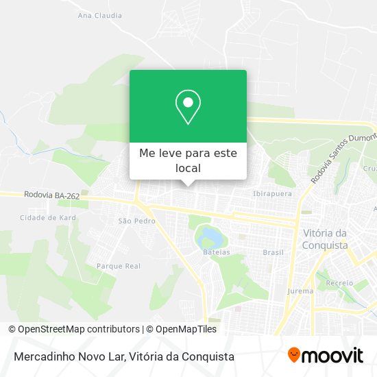 Mercadinho Novo Lar mapa