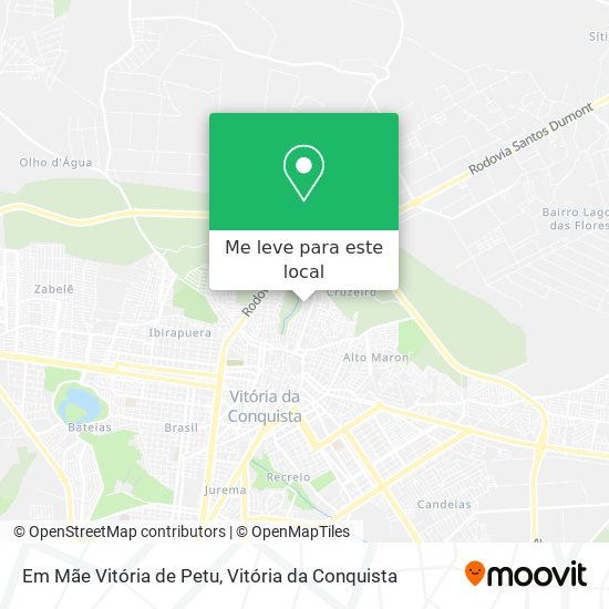 Em Mãe Vitória de Petu mapa