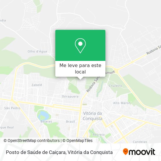 Posto de Saúde de Caiçara mapa