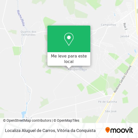 Localiza Aluguel de Carros mapa
