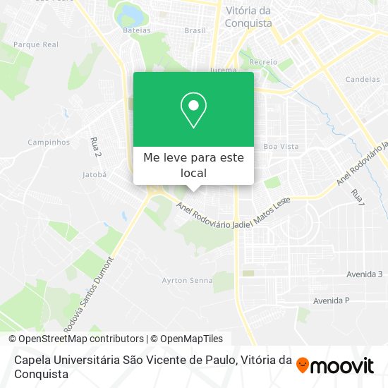 Capela Universitária São Vicente de Paulo mapa