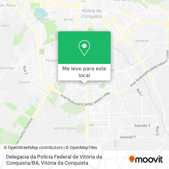 Delegacia da Polícia Federal de Vitória da Conquista / BA mapa