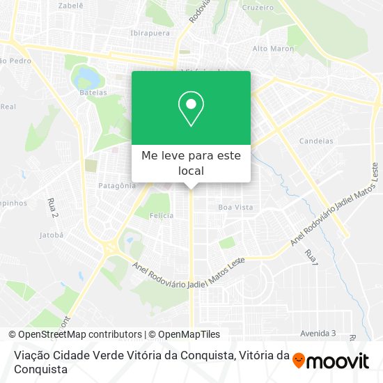 Viação Cidade Verde Vitória da Conquista mapa